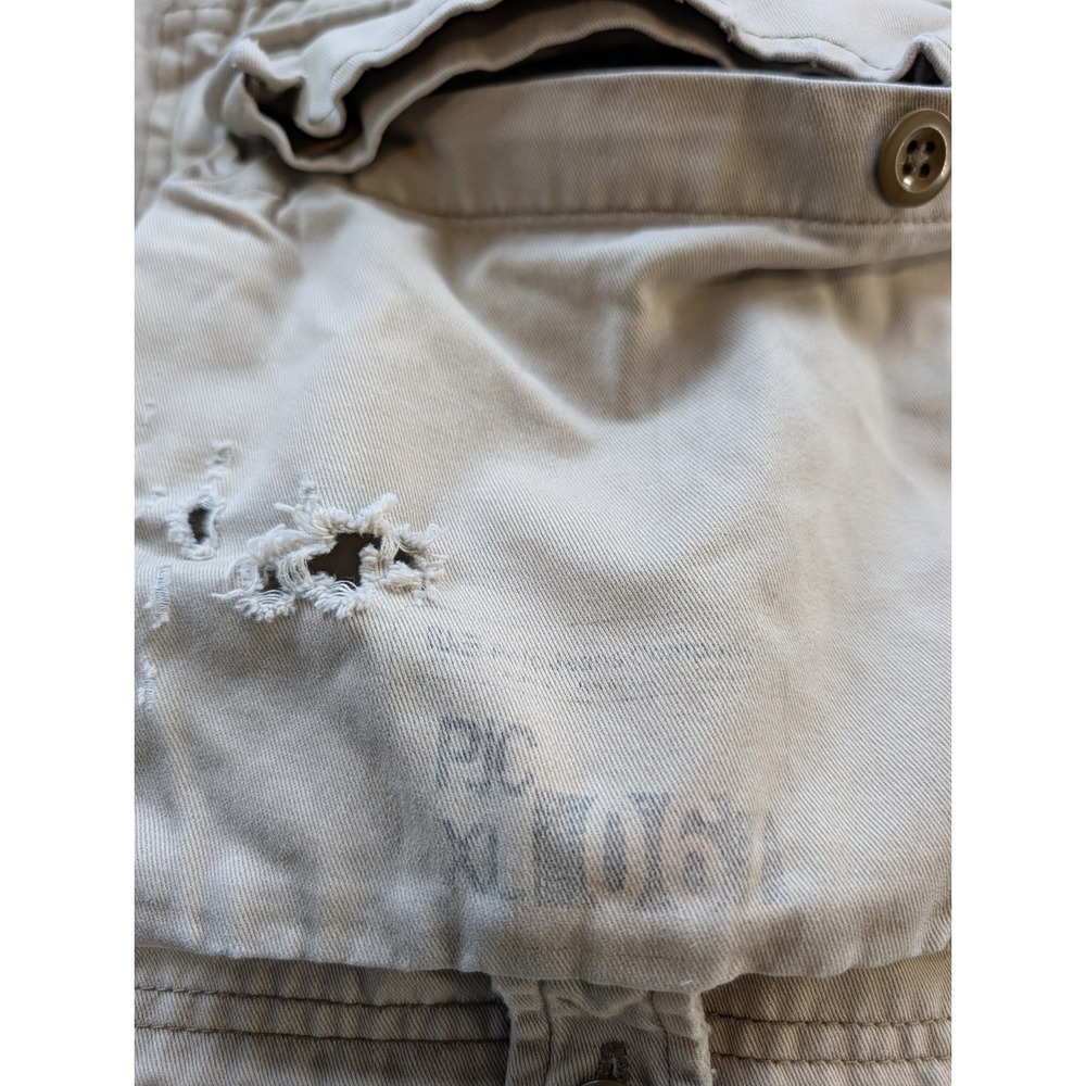 Vintage Polo Jeans Co Ralph Lauren Cargo Shorts Mens 34 Tan Military Utility - Picture 5 of 11